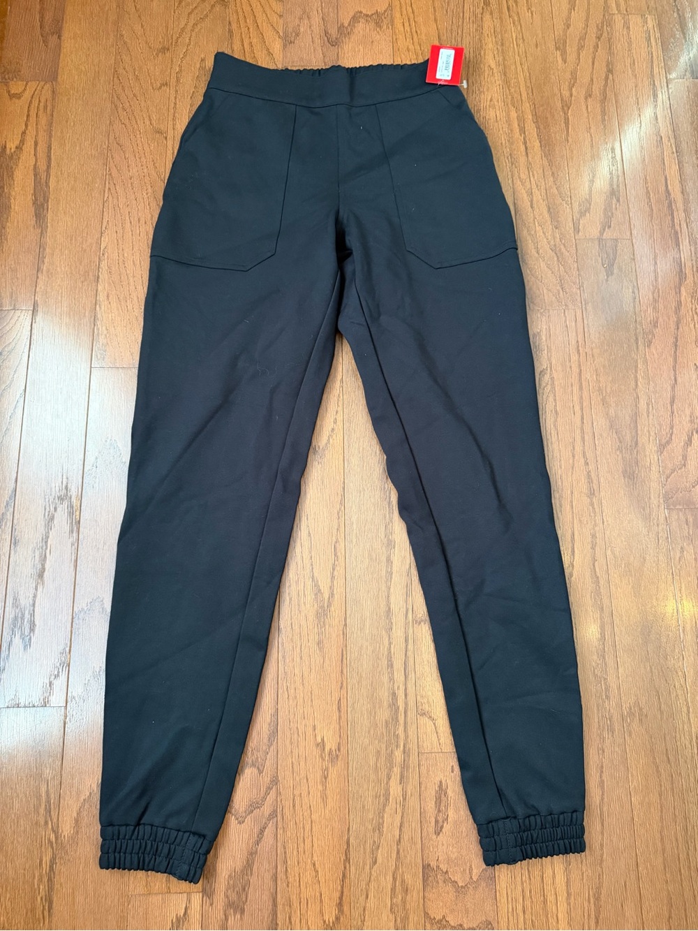 Spanx Black Jogger Pants with Elastic Cuffs